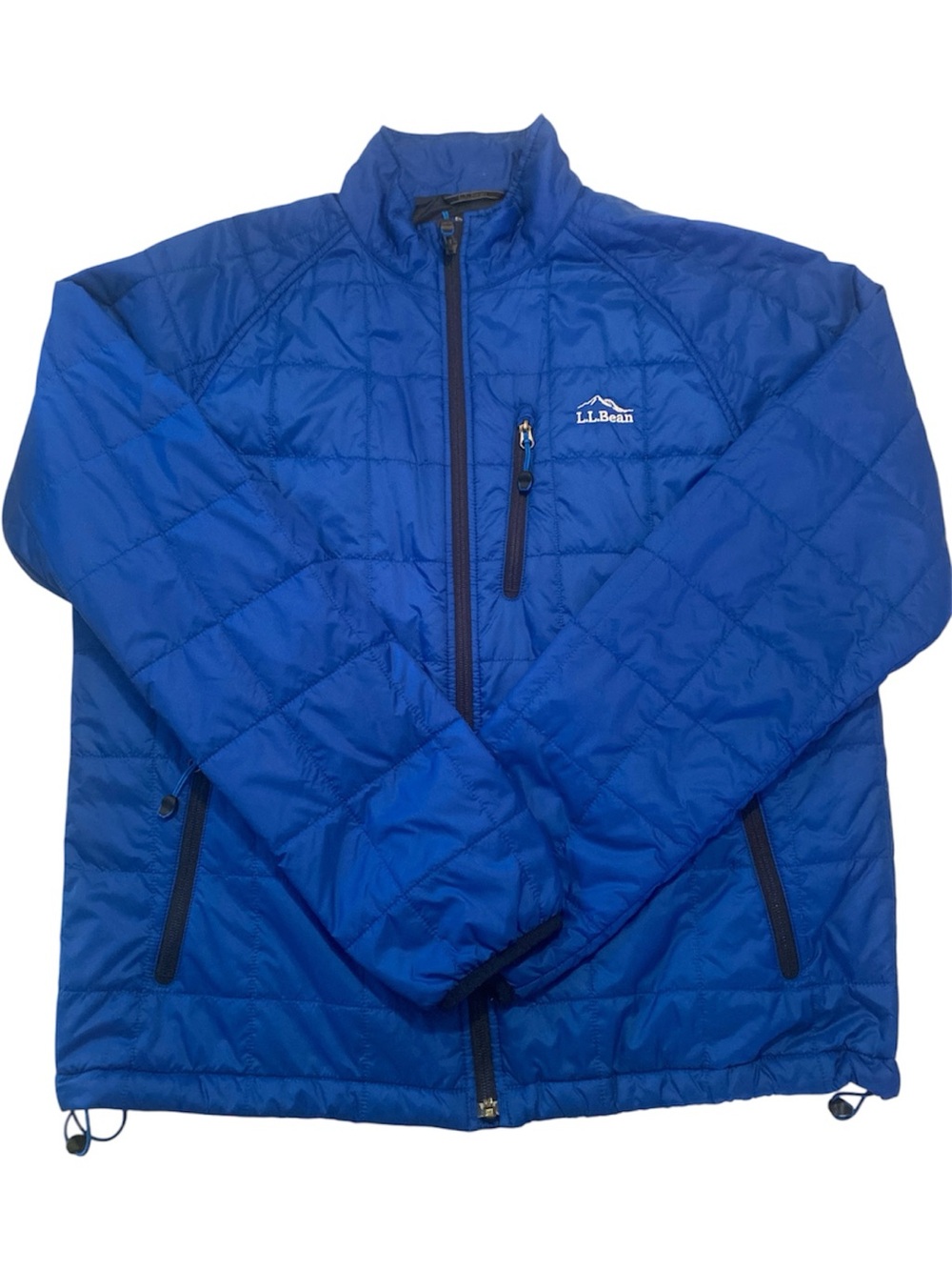 L.L. Bean Men's Blue Quilted Stowaway Lightweight Jacket